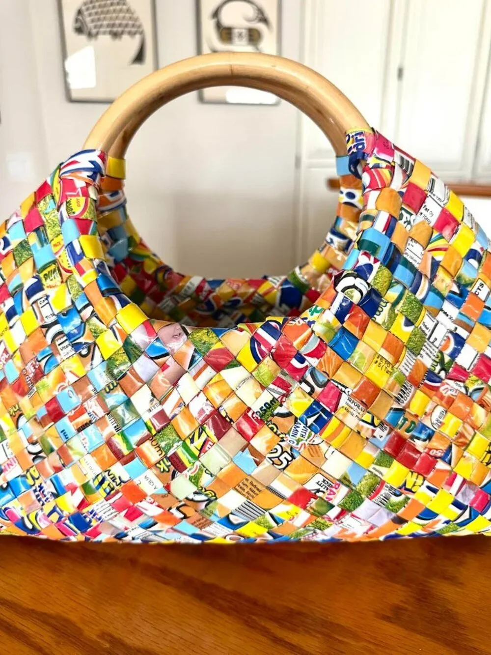 Recycled Juice Box Purse Handbag - Picture 5 of 13